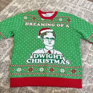 Tipsy Elves Green Dwight Christmas Sweater